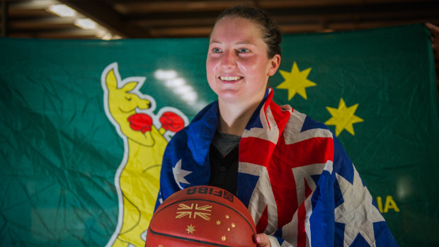 American-born Canberra Capitals forward Kelsey Griffin first played for the Opals in 2017. 