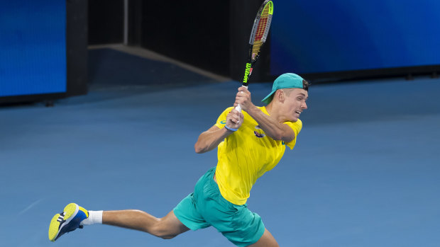 De Minaur played a dominant first set against Nadal.