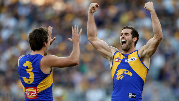 Match winner: In-form Jack Darling led the line for the Eagles, and racked up a career-high six goals against the Tigers.