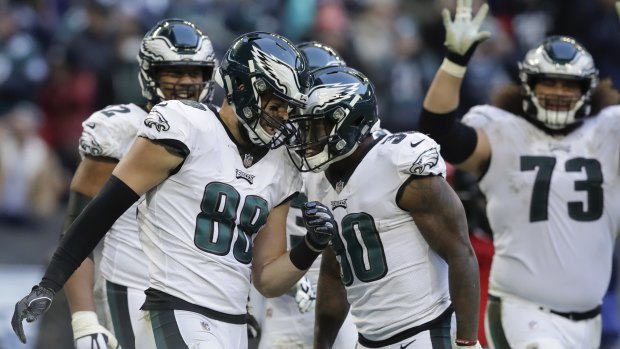 Sold out: The Philadelphia Eagles won in front of a packed house at Wembley last weekend.