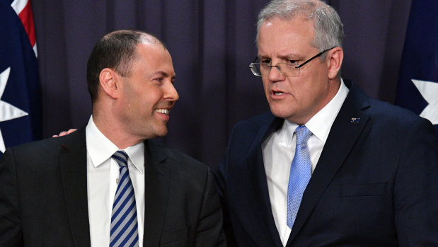 New PM Scott Morrison with his deputy Josh Frydenberg.