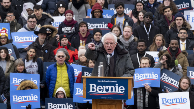 Bernie Sanders pledged to fight for 'economic justice, social justice, racial justice and environmental justice', echoes of his failed 2016 campaign.