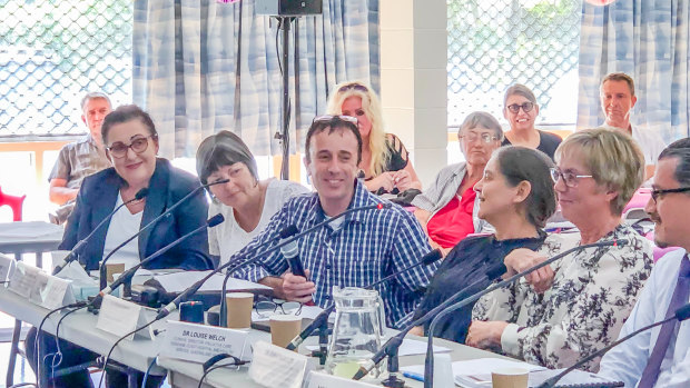 Barbara Leadbetter (left) was among witnesses to call on the government to legalise voluntary euthanasia at a hearing in Caloundra on Friday, May 3, 2019.