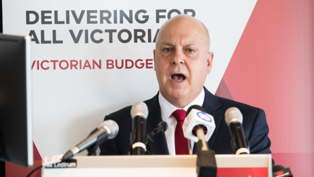 Victorian Treasurer Tim Pallas hands down the budget on Monday.
