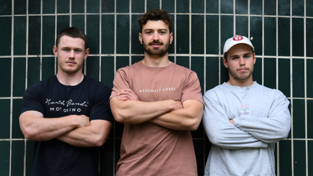 New kids on the block: Waratahs young guns Tom Horton, James Ramm and Will Harrison have been selected in their first Wallabies squad.