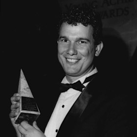 John Virgona aged 26 when he won the Department of Employment, Education and Training Career Achievement Award.