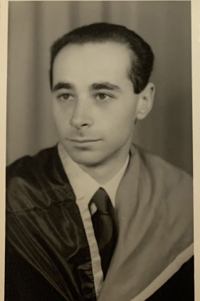Dr John Wiseman pictured as a  graduate of medicine in 1952.