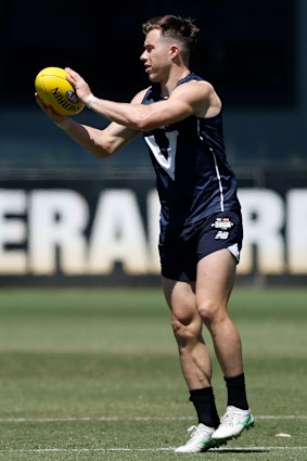 Zach Merrett in training with the Vics.
