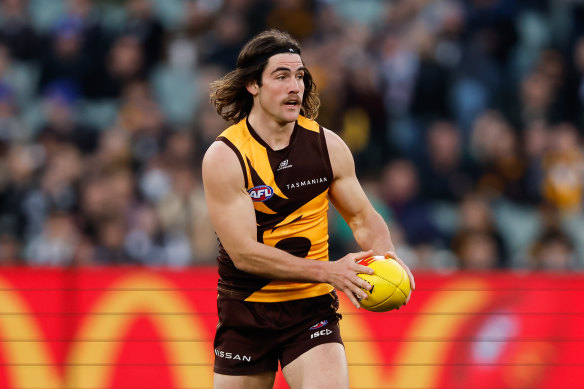 Jai Newcombe joined Hawthorn via the mid-season draft.