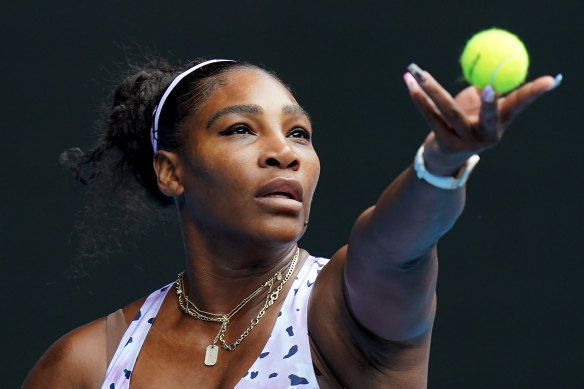 Serena Williams was always in control against Anastasia Potapova in their first-round match on Monday.