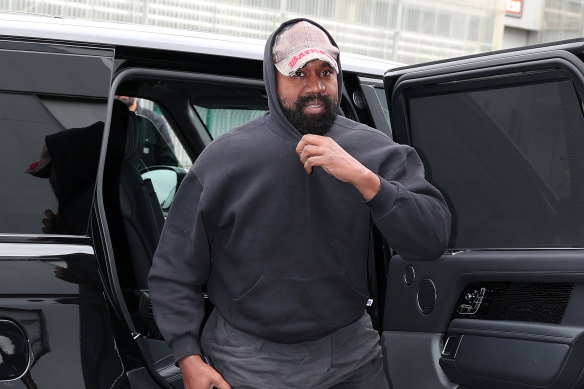 Kanye West attends the Balenciaga Womenswear Spring/Summer 2023 show.