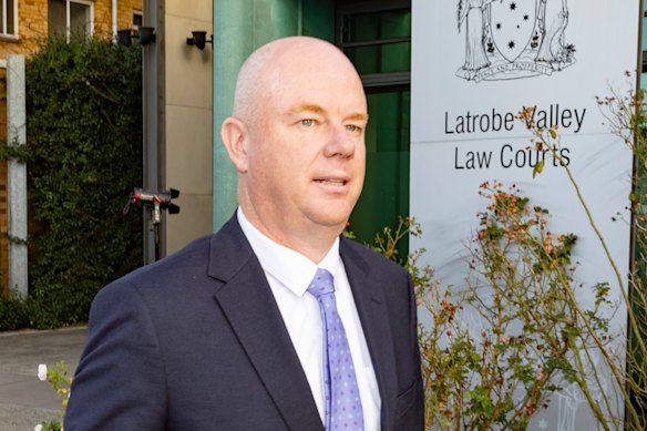 Simon Patatterson Leave the Court after giving evidence.