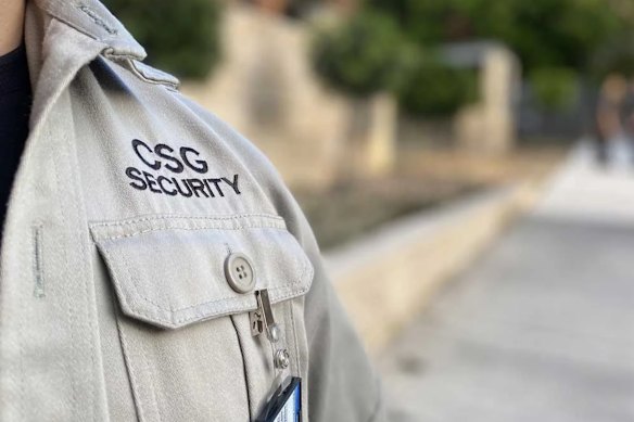 On the beat for decades: A member of the CSG, or Community Security Group. 