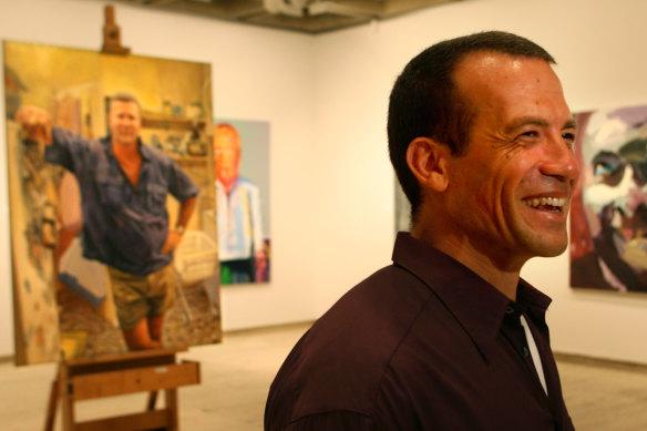 Beloved colleague: Michael Mucci with his award-winning portrait of Scott Cam in 2006.