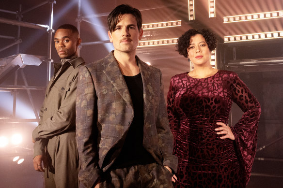 Stars of new production of Jesus Christ Superstar: (from left) Javon King, Michael Paynter and Mahalia Barnes.