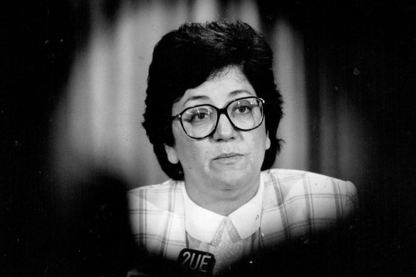 W.A. Premier Carmen Lawrence at Parliament house, Sydne, on April 5, 1991.