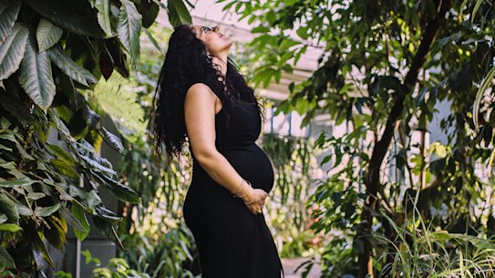 Majority of Nicole Precel's pregnancy has been during the COVID-19 pandemic. Picture: Simone Ruggiero