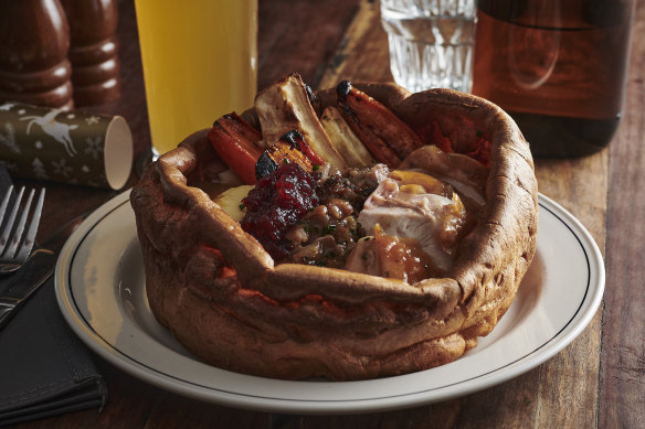 The giant Yorkshire pudding at Forrester’s in Surry Hills.