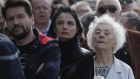 People line up to pay the last respects at the coffin of former Soviet President Mikhail Gorbachev outside the Pillar Hall of the House of the Unions during a farewell ceremony in Moscow, Russia.