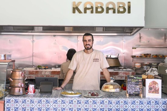 Hamed Allahyari at his new Persian kebab shop, Kababi.
