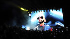 An avatar of El Slavador’s president Nayib Bukele is projected on to an LED screen at a congress for cryptocurrency investors in El Salvador. 
