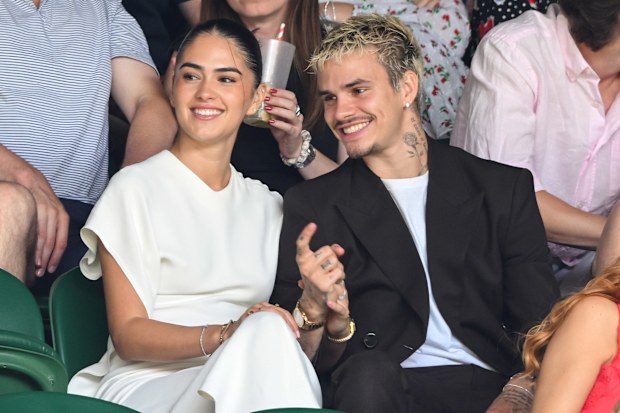 Kim Turnball and Romeo Beckham Wimbledon 2026