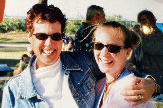 Halfpenny (right) with her sister Louise in 2002.