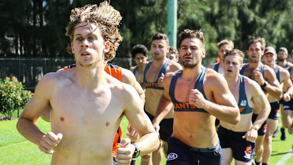 Gungahlin Jets youngster Matt McGrory led the way for the GWS Giants in their 2km time trial.