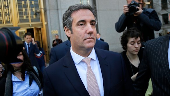 Michael Cohen, Trump's personal lawyer, leaves federal court in New York last month.