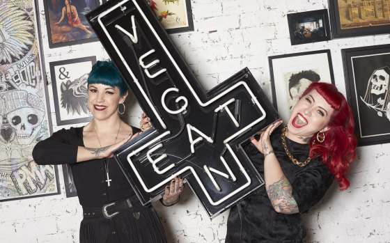 Chef Shannon Martinez (left) and business partner Mo Wyse bring old-fashioned comfort food to Melbourne vegans and plan to expand. 