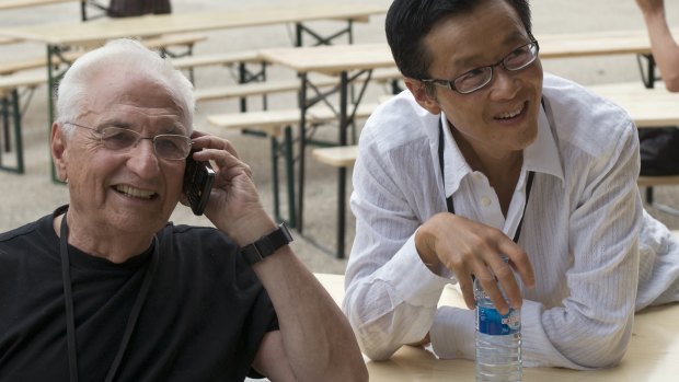 Edwin Chan with Frank Gehry.