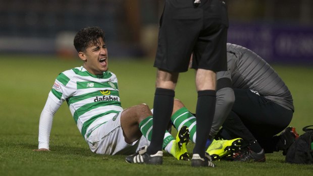 Cut up: Daniel Arzani has undergone surgery for his ACL injury.