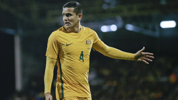 Ah, the memories: Tim Cahill relived some of his glory days from the World Cup.