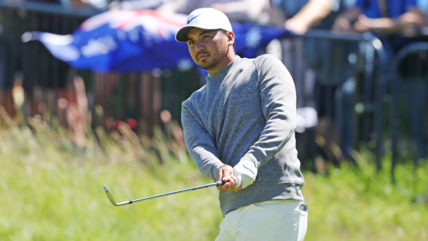 Jason Day hits Royal Portrush for a practice round.