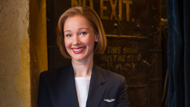 Zoe Gertz stars as American Airlines pilot Beverley Bass in the musical Come From Away.