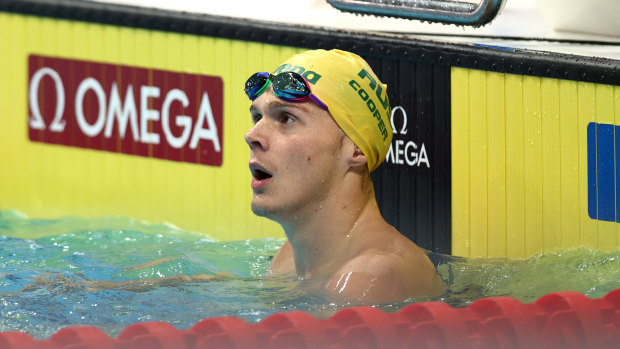 Isaac Cooper is back in the pool at the World Shortcourse Championships in Melbourne.