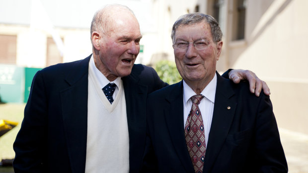 Great mates: Thomson (right) and Kel Nagle.