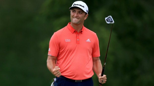 Jon Rahm after securing victory in the Memorial Tournament in Ohio, a win that also took him to world No.1.