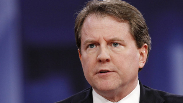 Stopped from testifying about the Mueller report: former White House counsel Don McGahn.
