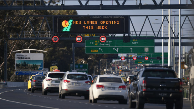 New lanes have made the Tullamarine Freeway less congested.