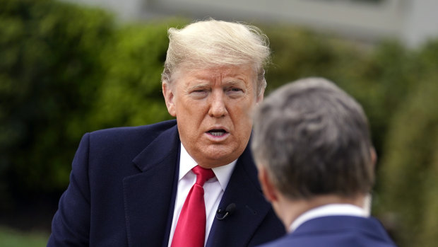 Trump in the Rose Garden.