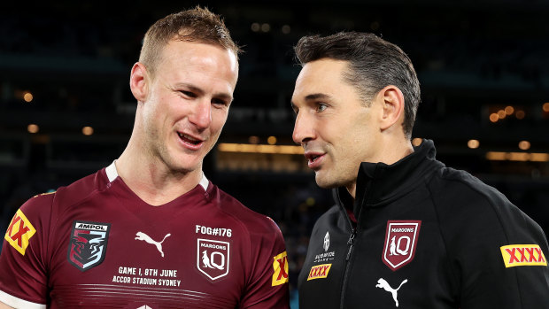 Maroons captain Daly Cherry-Evans and Queensland head coach Billy Slater.