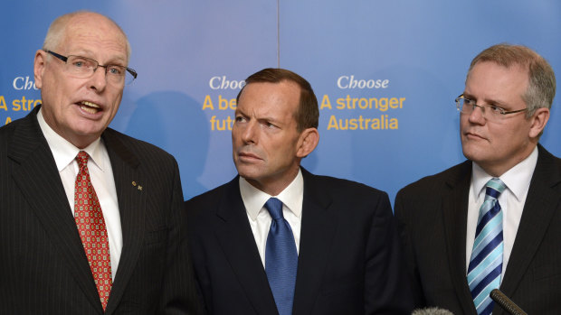 Captain's Pick: Scott Morrison is backing former Senator Jim Molan, left, to take Arthur Sinodinos' spot in the Senate