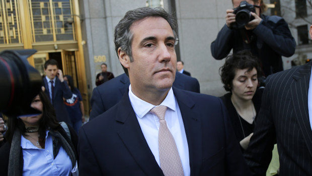 Michael Cohen, Trump's personal lawyer, leaves federal court in New York last month.