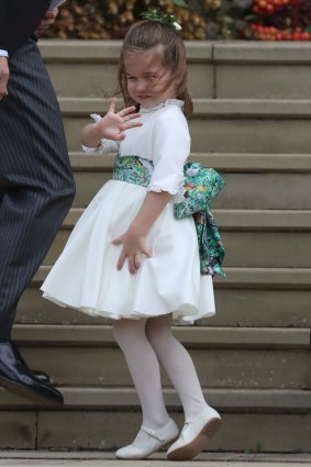 Princess Charlotte arrives for the wedding.