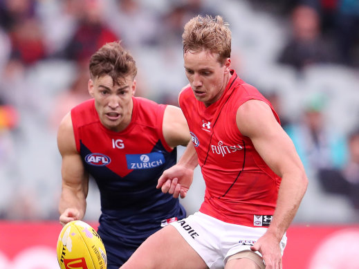 Darcy Parish set the tone for the Bombers in the middle