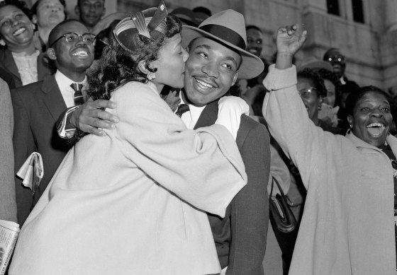 Martin Luther King jnr and his wife, Coretta Scott King, pictured in Montgomery, Alabama in 1956.