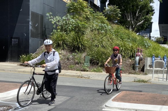 Cyclists and pedestrians near the Royal Brisbane and Women’s Hospital consider O’Connell Terrace dangerous and question why change has been slow.