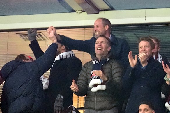 Can they do it? Villa fans are over the moon after scoring.