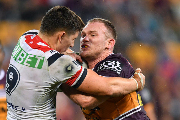 Broncos prop Matt Lodge will do 'everything I can to get back on the field as soon as possible'.